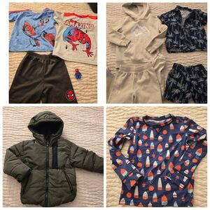 Spiderman Kids Tee & Shorts Set, DKNY jacket, Under ARMOUR set, Palm Tree Set